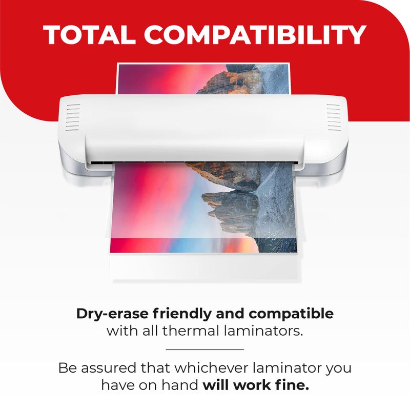 Simply Cool 5Mil Thermal Laminating Pouches (100 Count) 9X11.5 Inch Letter Size Dry-Erase Friendly Sheets, Compatible With Laminators Crystal Clear Laminated Finish - Image 3